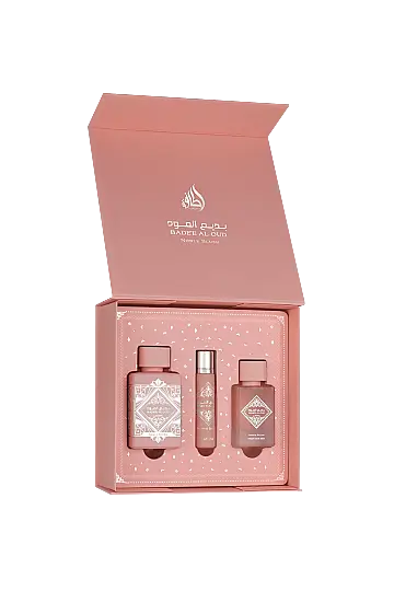 Lattafa Badee Al Oud Noble Blush Gift Set 100 Ml + 12 Ml + 50 Ml Hairmist Kadın Set