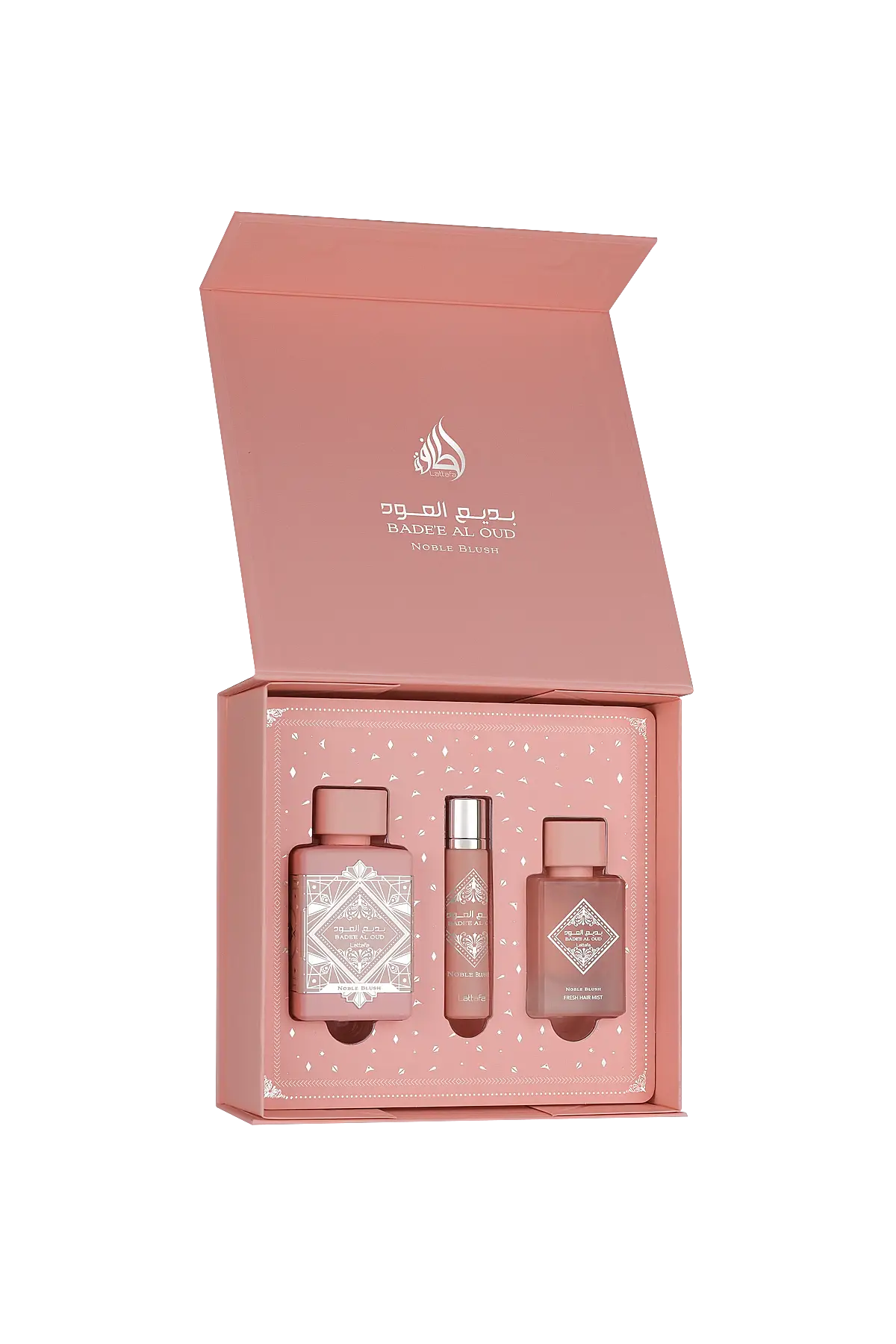 Lattafa Badee Al Oud Noble Blush Gift Set 100 Ml + 12 Ml + 50 Ml Hairmist Kadın Set - 1
