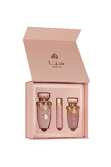 Lattafa Haya Gift Set 100 Ml + 12 Ml + 50 Ml Hairmist Kadın Set