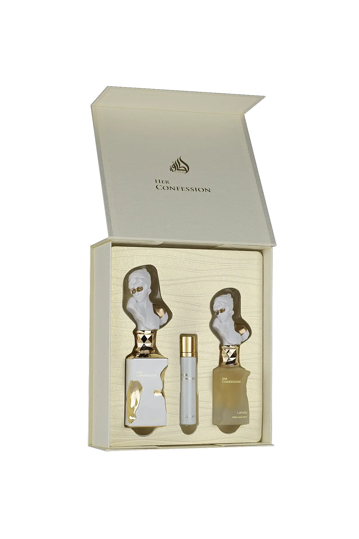 Lattafa Her Confession Gift Set 100 Ml + 12 Ml + 50 Ml Hairmist Kadın Set - 1