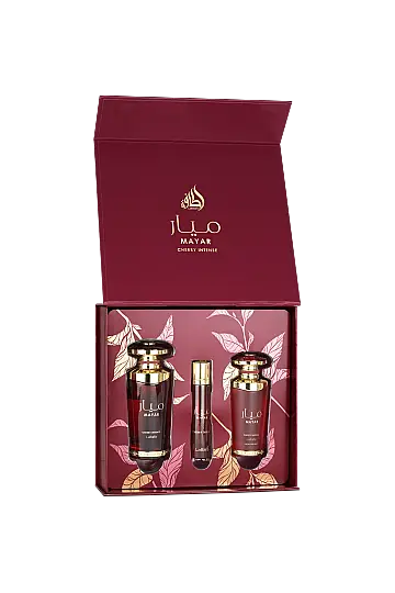 Lattafa Mayar Cherry Intense Gift Set 100 Ml + 12 Ml + 50 Ml Hairmist Kadın Set