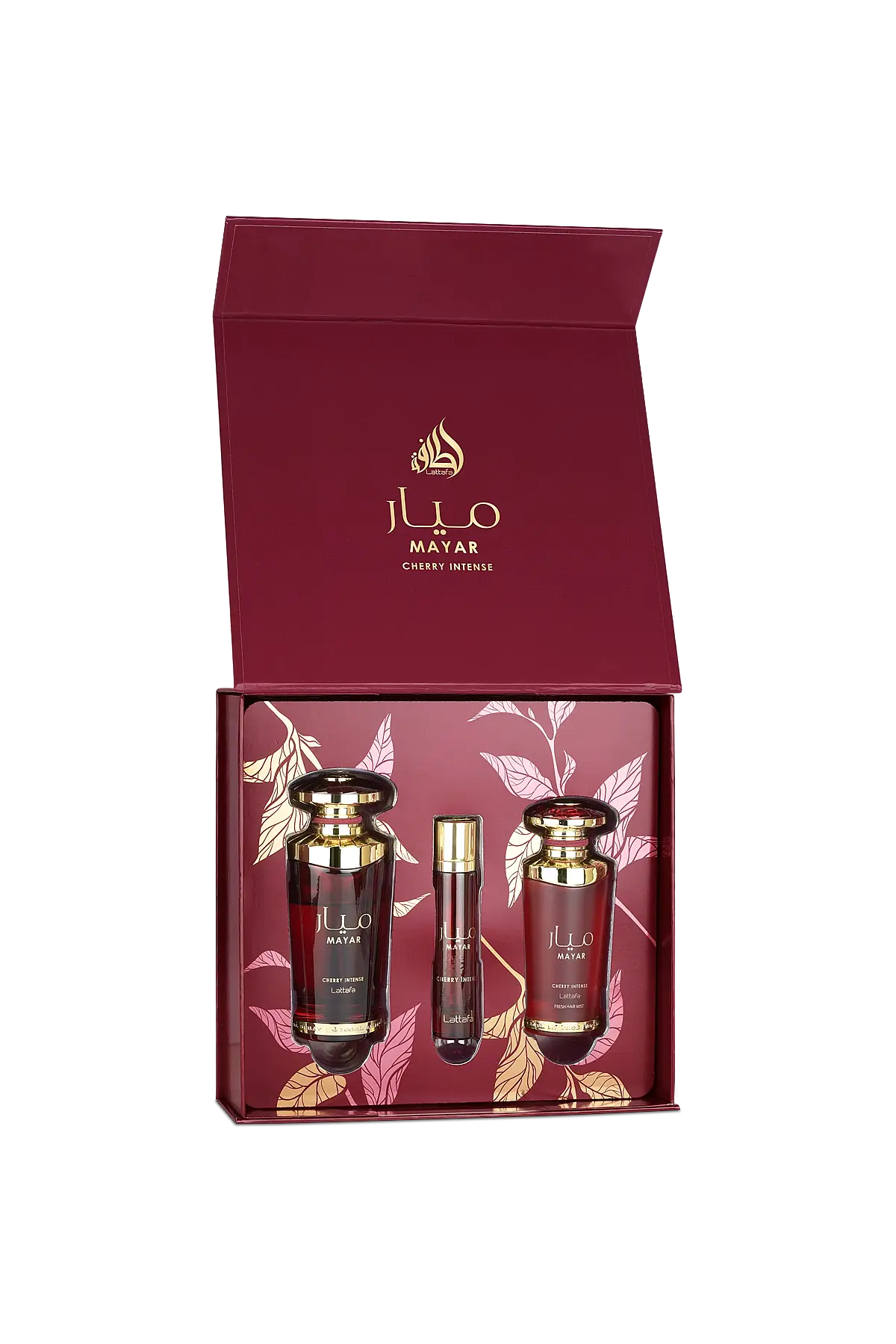 Lattafa Mayar Cherry Intense Gift Set 100 Ml + 12 Ml + 50 Ml Hairmist Kadın Set - 1
