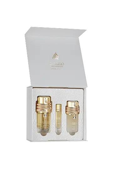 Lattafa Musamam White Intense Gift Set 100 Ml + 12 Ml + 50 Ml Hairmist Unisex Set