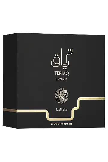 Lattafa  Teriaq Intense Gift Set 100 Ml + 12 Ml + 50 Ml Hairmist Unisex Set - 2